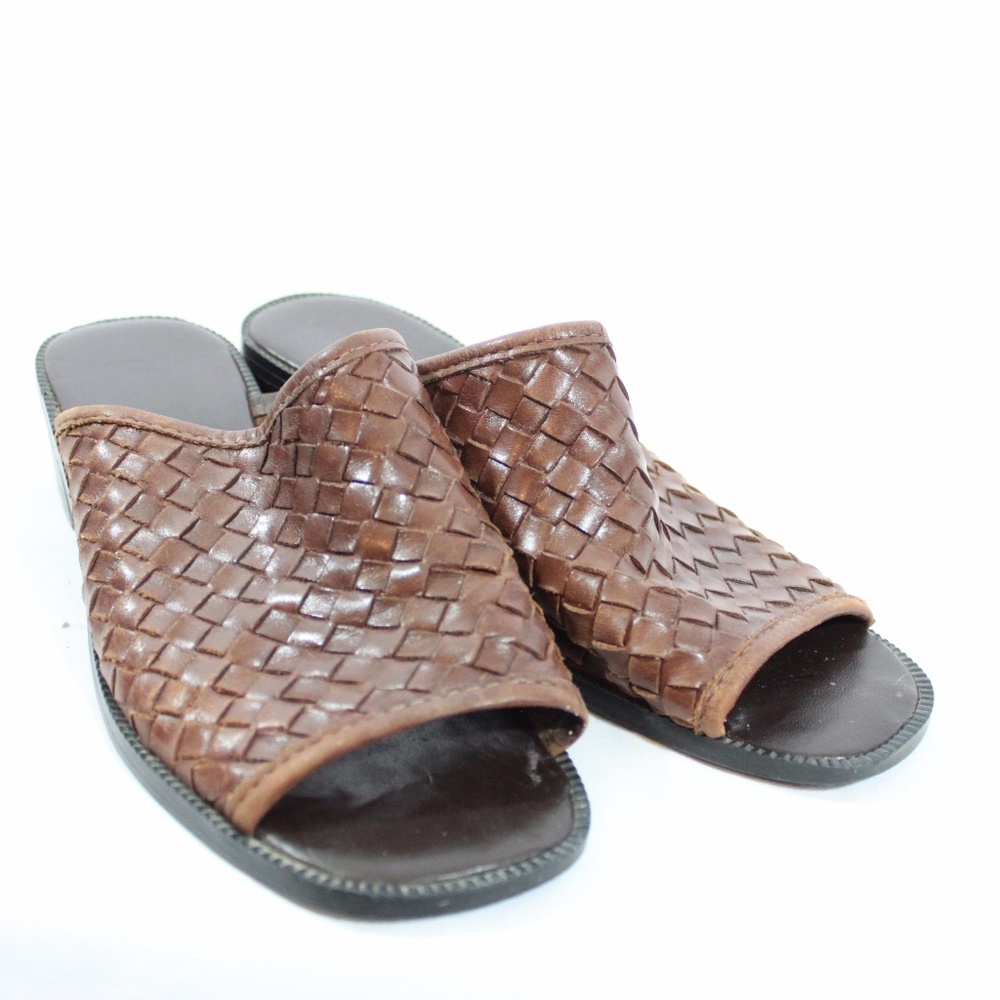 Woven leather slides | 7.5
